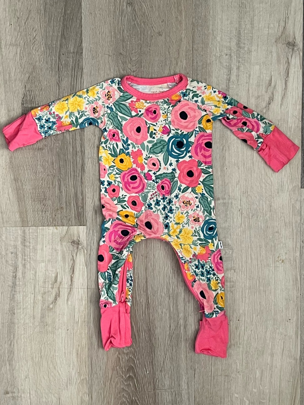 Little Sleepies Secret Garden Cresent Zippy Newborn